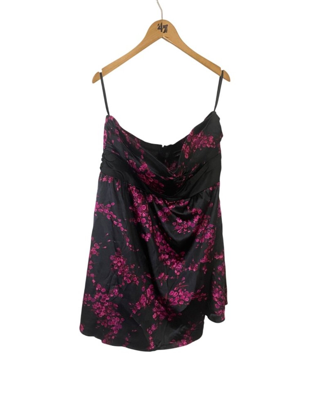 Y2K Torrid Women's Black And Purple Floral Sleeveless Cocktail Dress - 22